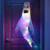 Festival Party Supplies 47 Inch Halloween Hanging Ghost Windsock with LED Lights, Luminous Flying Ghosts Knitted Fabric Flag Wind Socks for