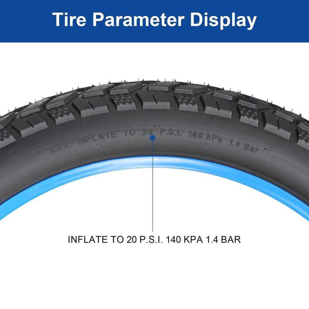 FengCan 26x4.0 Tire, 26x4.0 Electric Bicycle Tire, Compatible with 26-inch Fat Bikes and Mountain Bikes, 4.0-inch Section Width (BQ028)