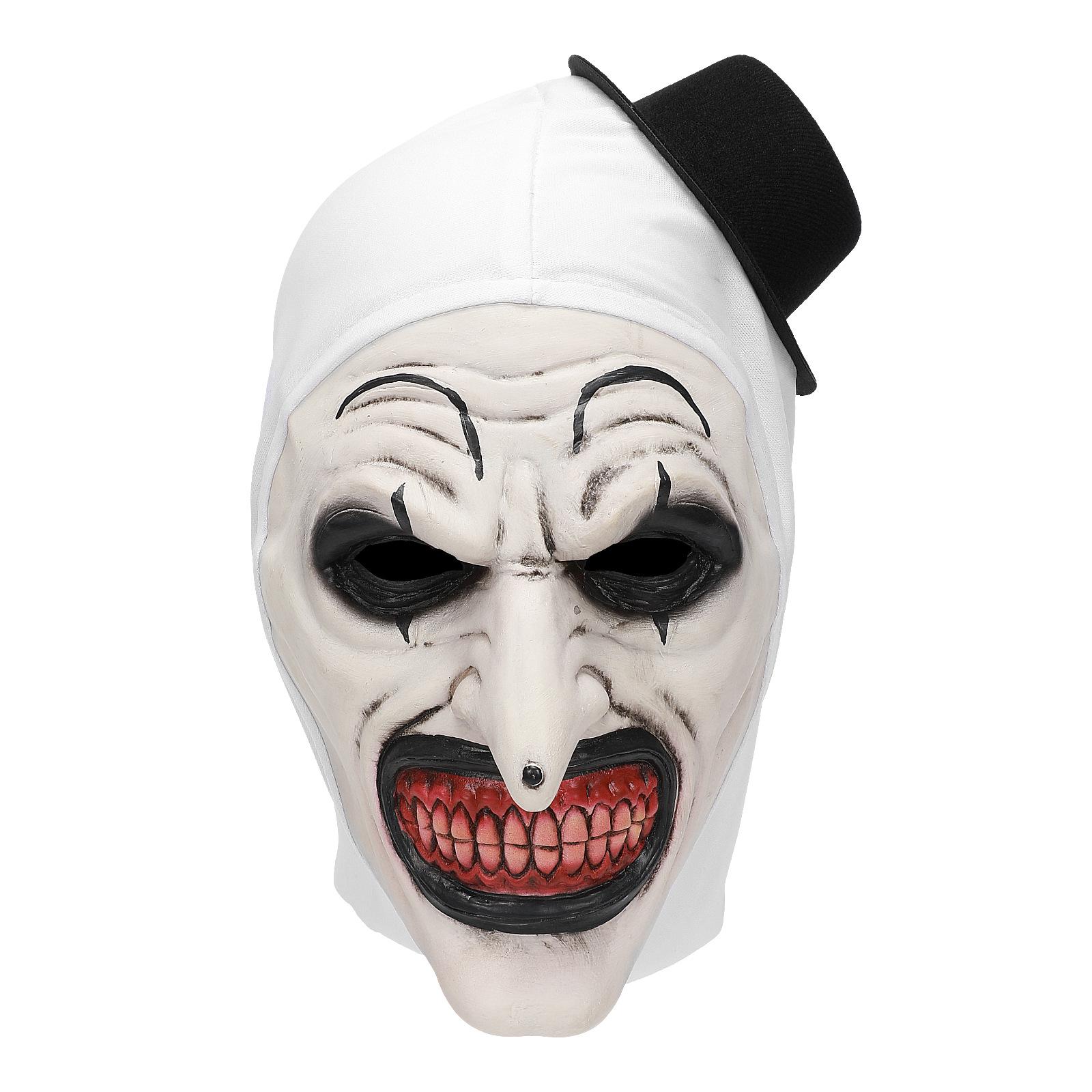 Bleeding Horror Clown Mask - Latex Masquerade Headgear for Halloween