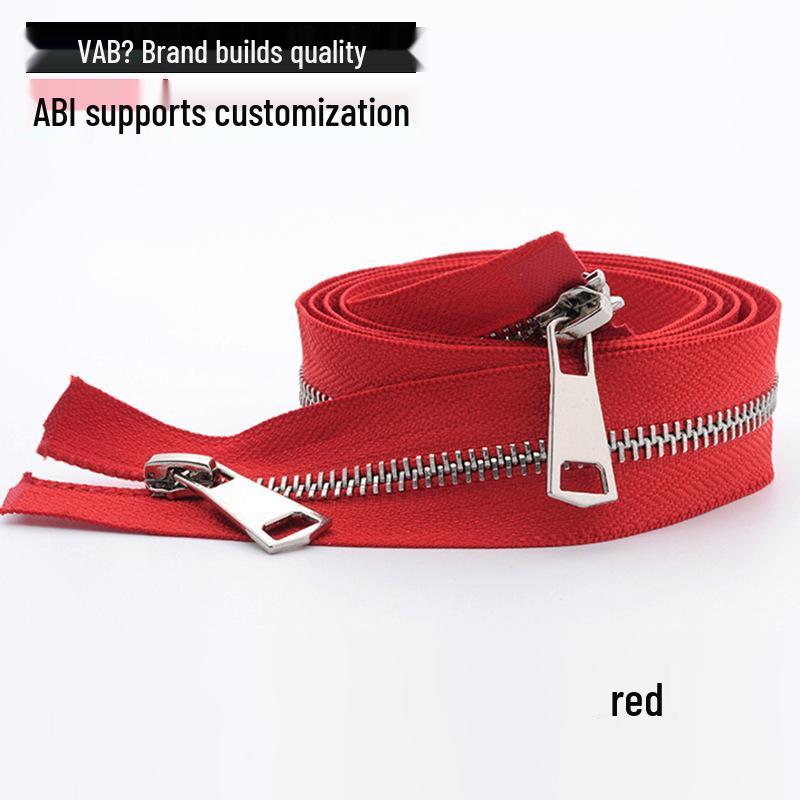 No. 5 Double Open End Metal Zipper for Down Jackets with Plastic Teeth and Sun Protection
