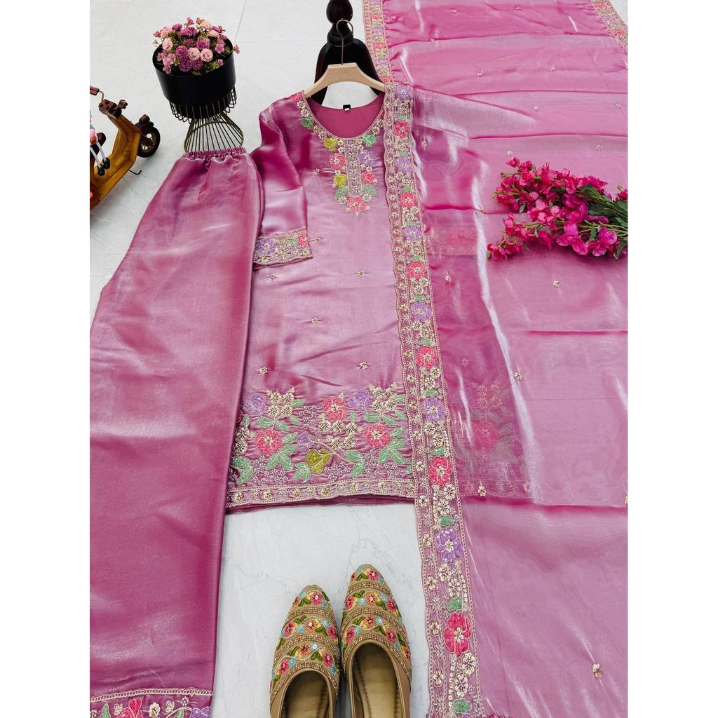 Beautiful Pakisatni Ethnic Salwar Kameez Indian Bollywood Designer Palazzo Suit