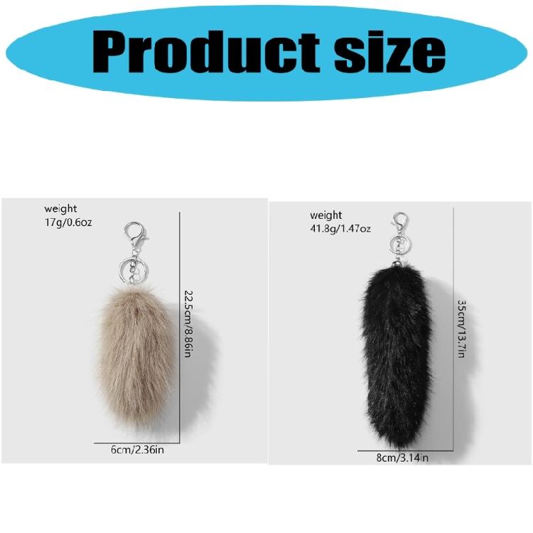Lightweight Faux Hair Tail Keychain Trendy Y2K Style Tail Keychain Elegant Keyrings Charm For Personal Accessories