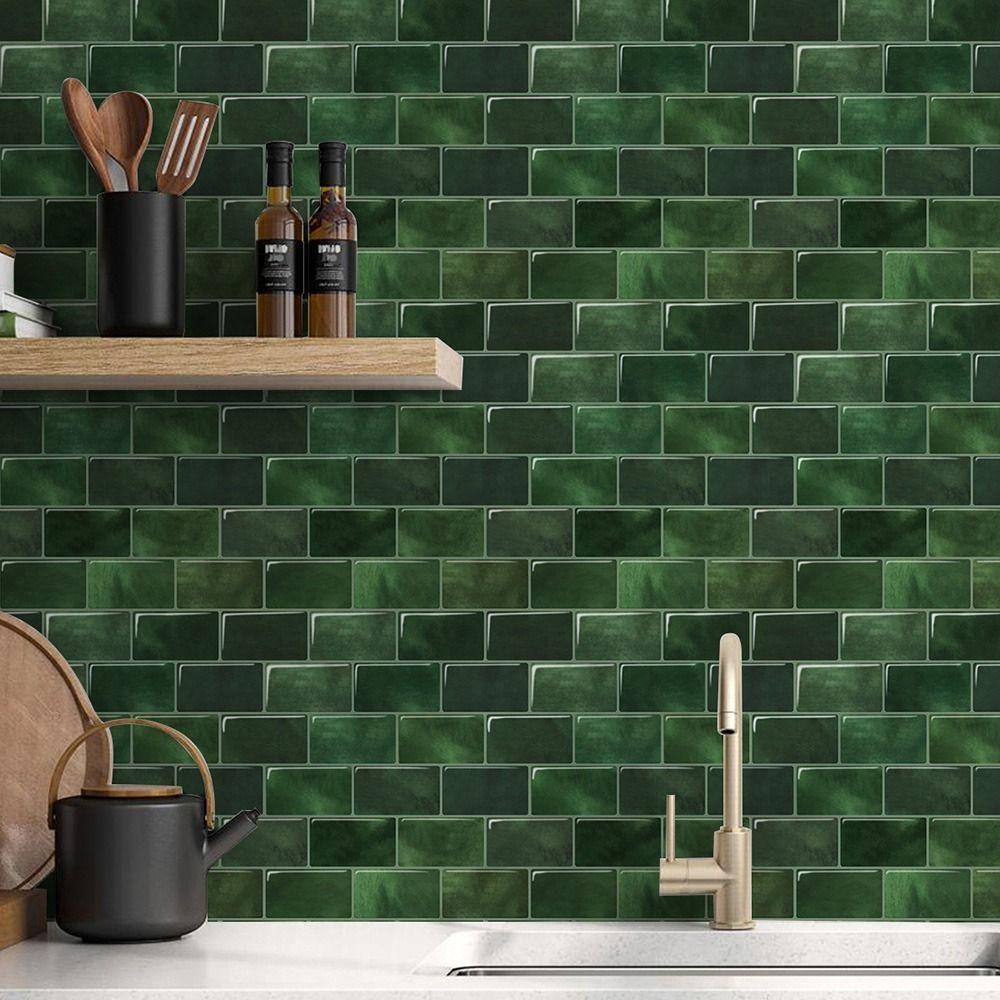 Self-adhesive 3D Stereo Wall Stickers Brick Design Oil Proof Backsplash Wall Decals Moisture-proof Waterproof