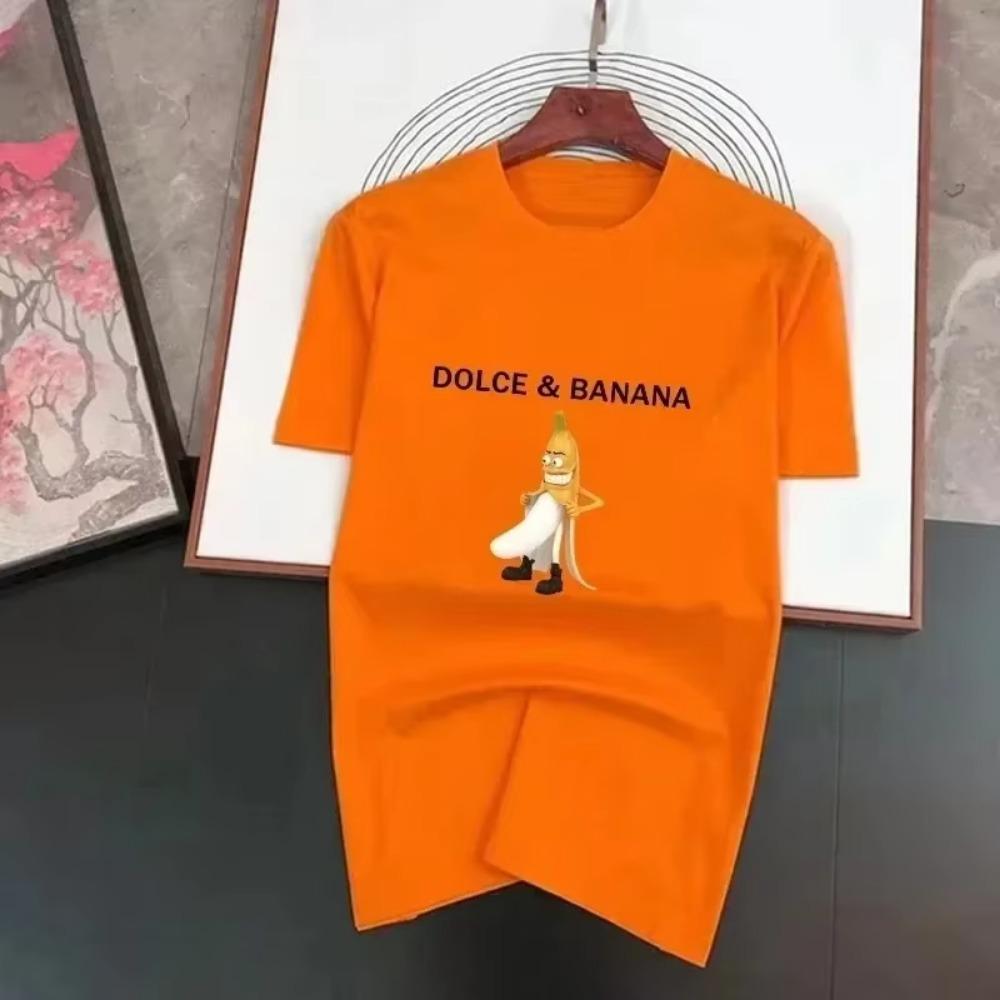 Funny Dolce & Banana Print Summer T-shirt for Men's for Women's Short Sleeved Tops Fashion Casual Graphic Oversized Clothing