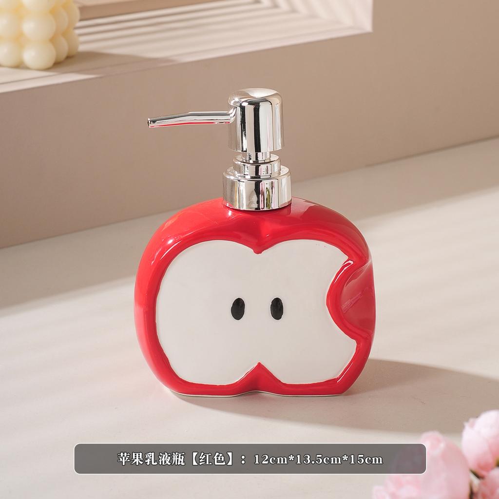Soap dispenser creative flower lotion press bottle hand sanitizer bottle bathroom shower gel shampoo ceramic bottle bathroom