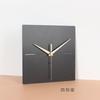 Nordic Affordable Luxury Style Silver Square Wall Clock Home Living Room Clock Office Wall Mounted Silent Clock Home Decoration