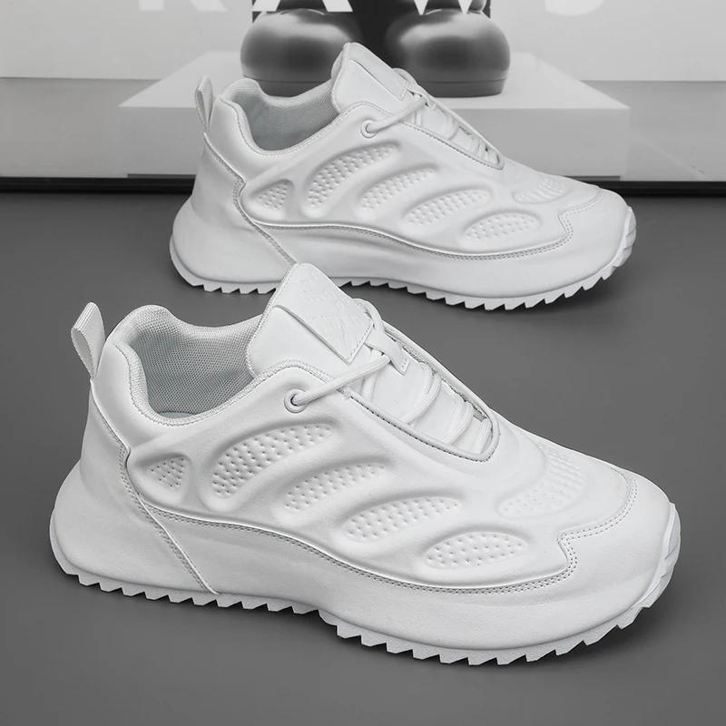 

Массивные кроссовки размера плюс 45 46 47 48 мужские дизайнерские кроссовки для сноуборда модные повседневные туфли из кожи и ткани с увеличенной внутренней платформой 39