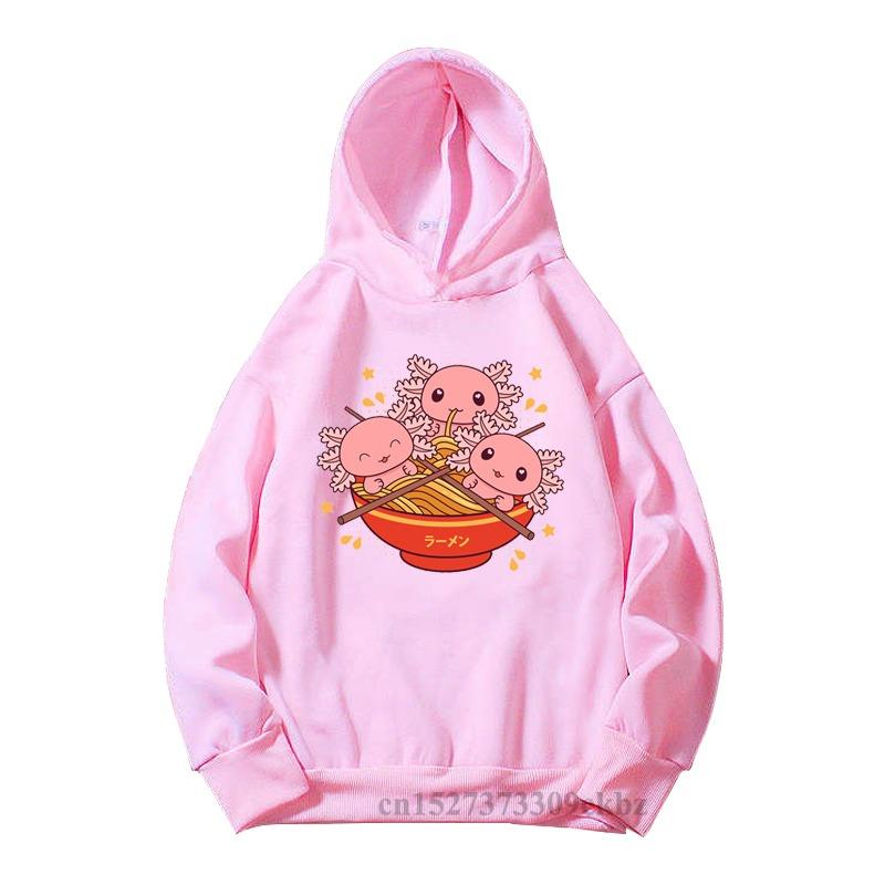 Just A Girl Who Loves Axolotls Print Kids Pink Hoodie Comfy Versatile Long Sleeve Streetwear Children Sweatshirt Baby Casual Top