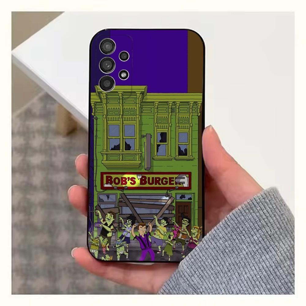 Cartoon B-Bob Burger-ES Phone Case For Samsung S25,S24,S23,S22,S20,S21,S10,Ultra,Plus,Lite,FE,Soft Silicone Black Cover