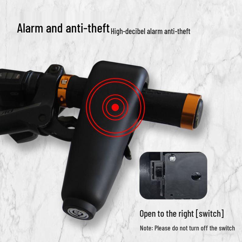 Electric Vehicle Alarm Handlebar Lock: Motorcycle & Bicycle Anti-Theft Brake and Throttle Lock