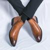 Móda Retro Móda Pánské Hnědé Boty Špičaté Kožené Chelsea Boty Pánské Vysoké Elegantní Boty pro Pány Obuv Zapatos De Vestir Hombre