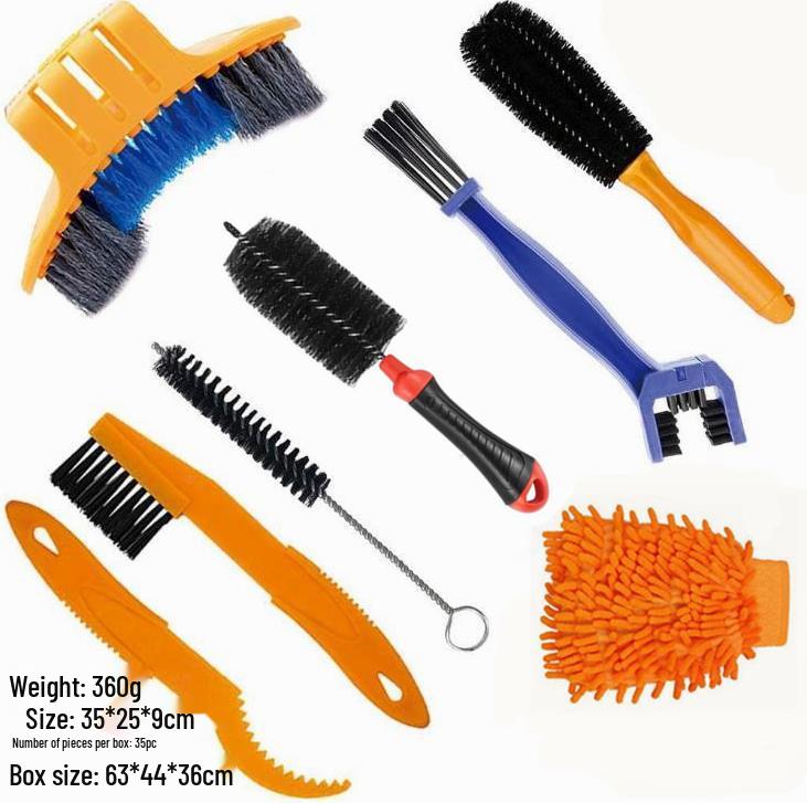 Portable Mountain Bike Chain Cleaner & Maintenance Brush Kit