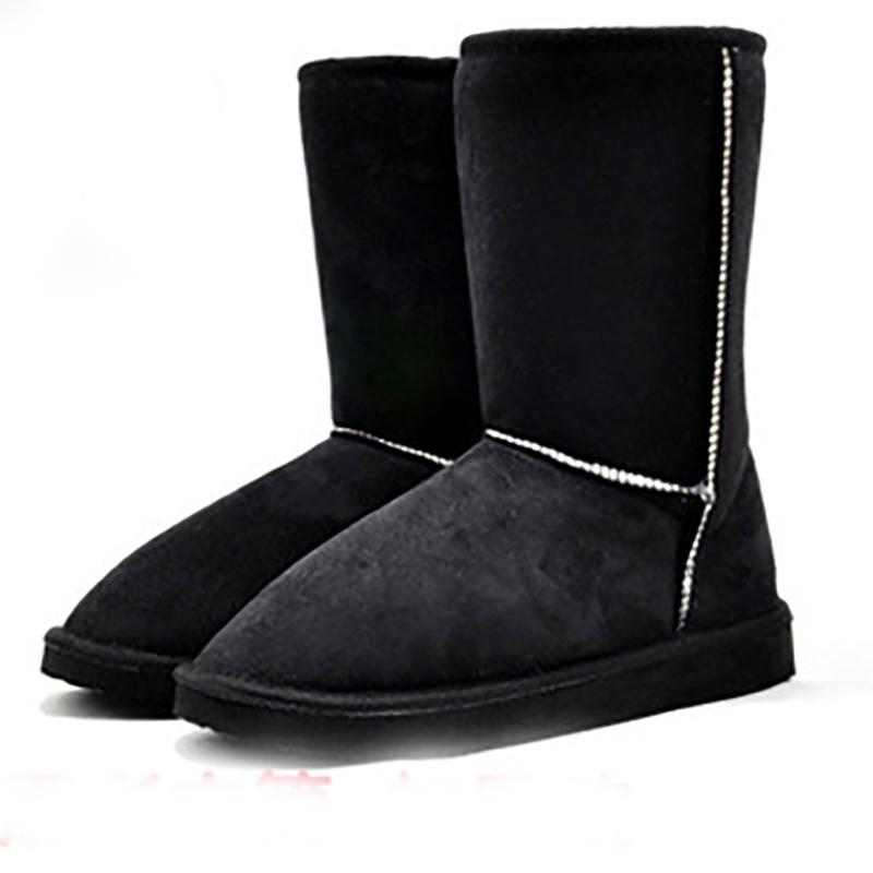 Stilvolle und bequeme Damen Winter Warm Wildleder Knöchel Schneestiefel für Freizeit