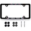 Blue Boho Flowers License Plate Frame Stainless Steel Holder 12.2" X 6.2" | Cute Floral License Plate Personalise Auto Parts for Men Women Car