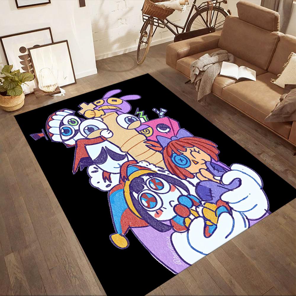 Digital Circus Floor Mat Suitable For Decorate Room Kitchen Outdoor Playrooms Antislip Carpet Anime Office Decor