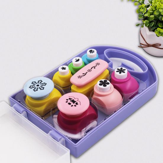 1 Set Craft Hole Punch 8 Patterns Kids Adults Beginner DIY Scrapbook Paper Shape Puncher Decorative Arts Crafts Scrapbooking Handcraft Tool