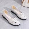 Breathable Leather Sandals: Non-Slip, Flat Shoes for Middle-Aged and Elderly Women