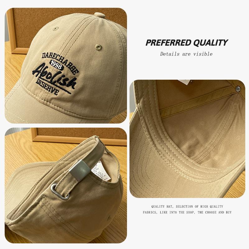 Wide Brim Embroidered Letter Baseball Cap Children Retro Versatile Face Small Couple Sports Cap