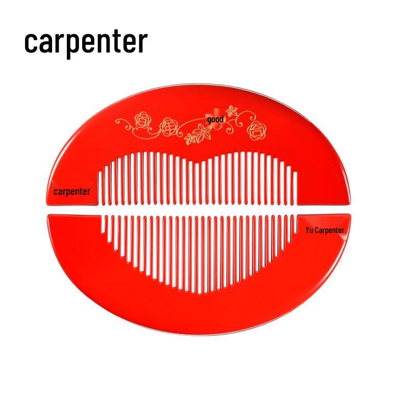 Tan Mujiang Hand-Painted Lacquer Art Wooden Comb