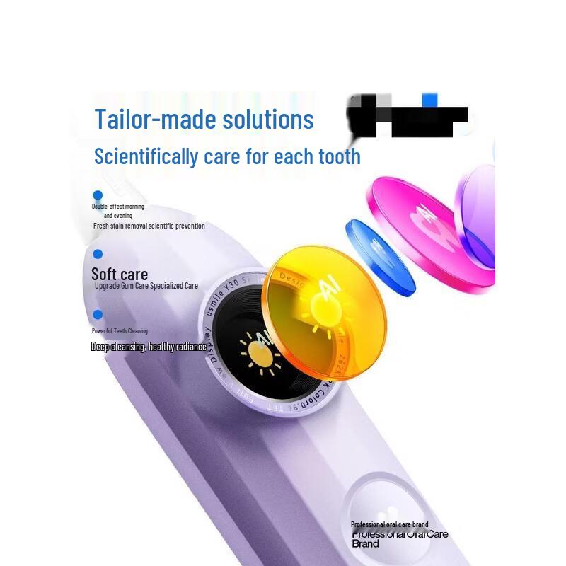 

Shangheng Y30 Умная звуковая электрическая зубная щетка Двойной подарочный набор Вилка CN (адаптер в комплекте)