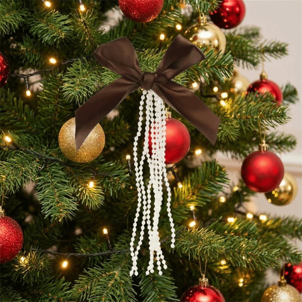 DIY Schleife Perlen Hängender Anhänger Band Weihnachtsbaumschmuck Neujahrsgeschenk
