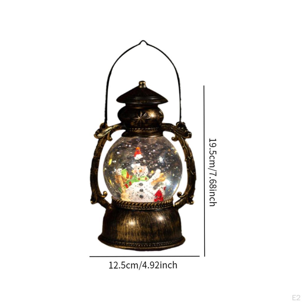 Christmas Sculpture Music Box Portable Kids Gift Lighted Globe Lantern Hanging
