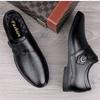 Frühling und Herbst Business Casual Lederschuhe Herren Leichte verschleißfeste Slip-On-Schuhe Formelle Hochzeitslederschuhe