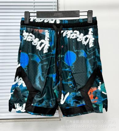 New 2026 summer loose and quick-drying men's AJ basketball shorts printed trendy sports casual pants source wholesale