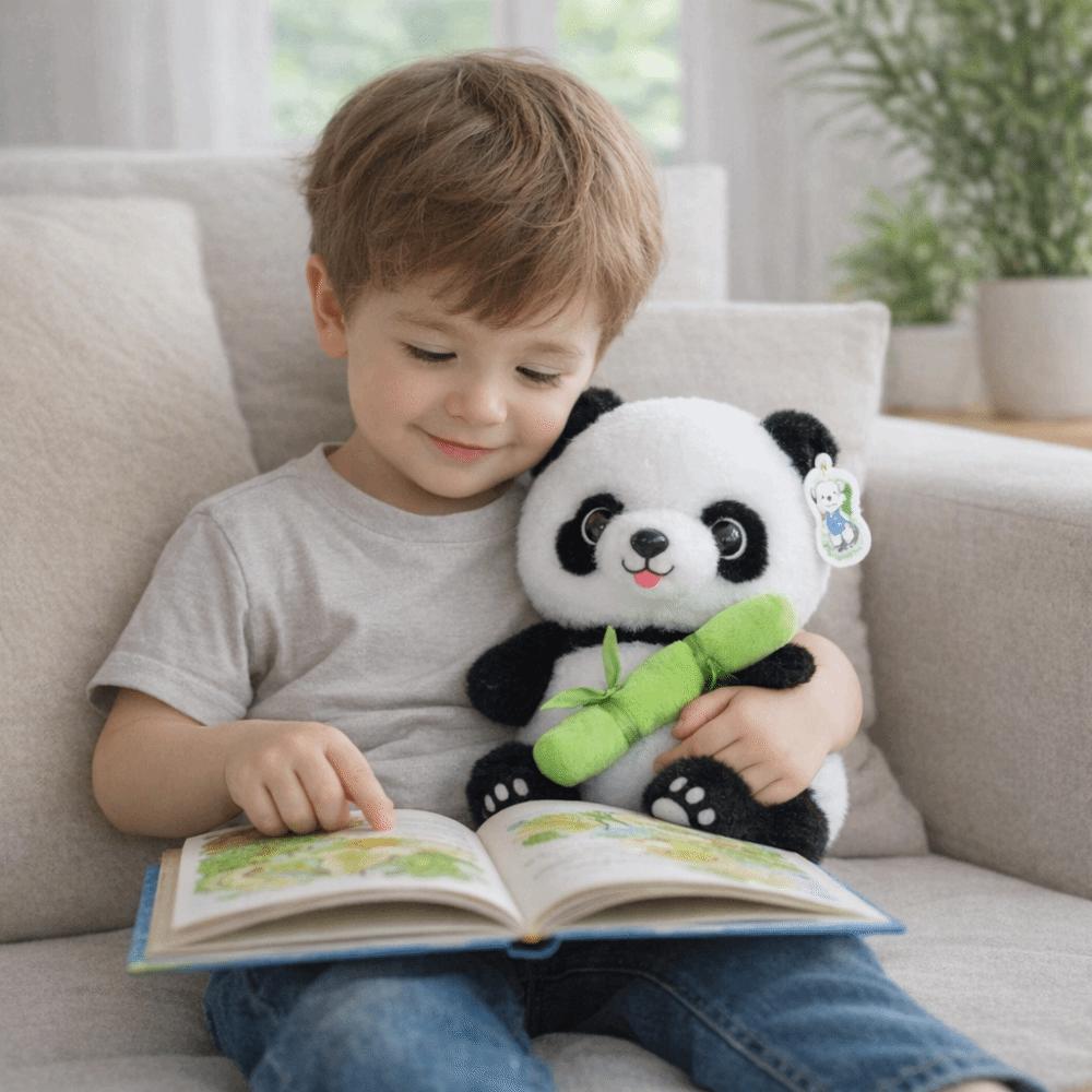 25cm Size Kawaii Panda Hugging Feature Stuffed Animal Doll Toy Plush Toy  Kids Presents