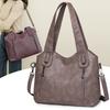 1 piece of soft synthetic leather retro women's single shoulder handbag, zipper closure, multiple pockets, suitable for daily us