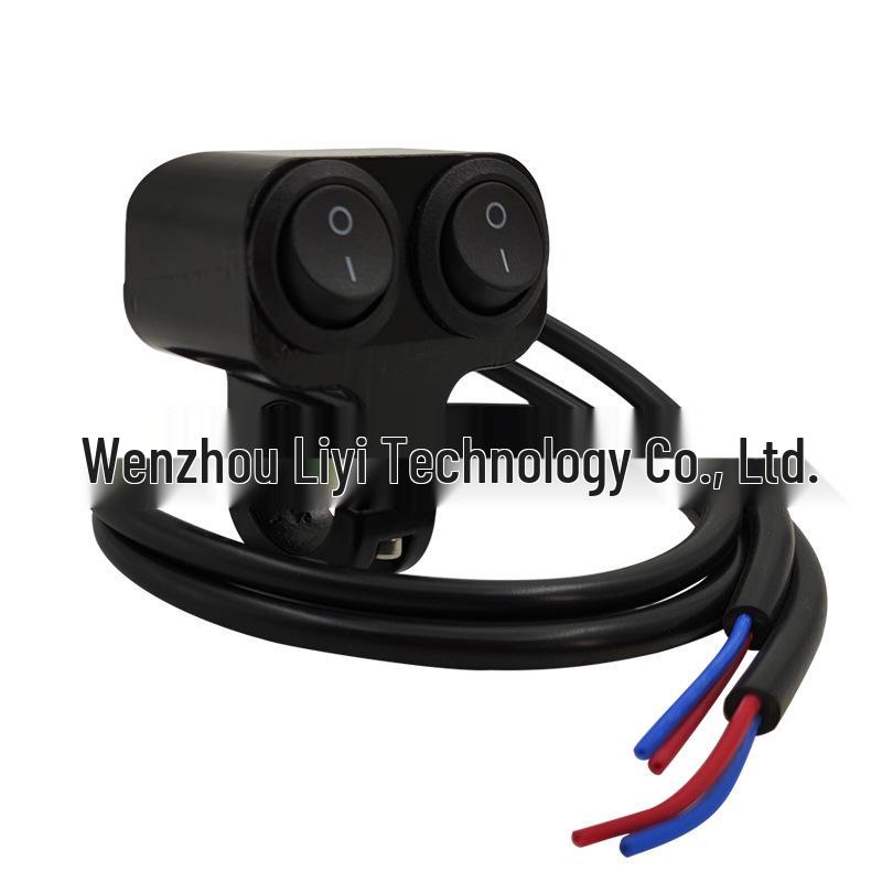 

Переключатель на руль мотоцикла 2-в-1 из алюминиевого сплава: Двухскоростное управление фарой и прожектором