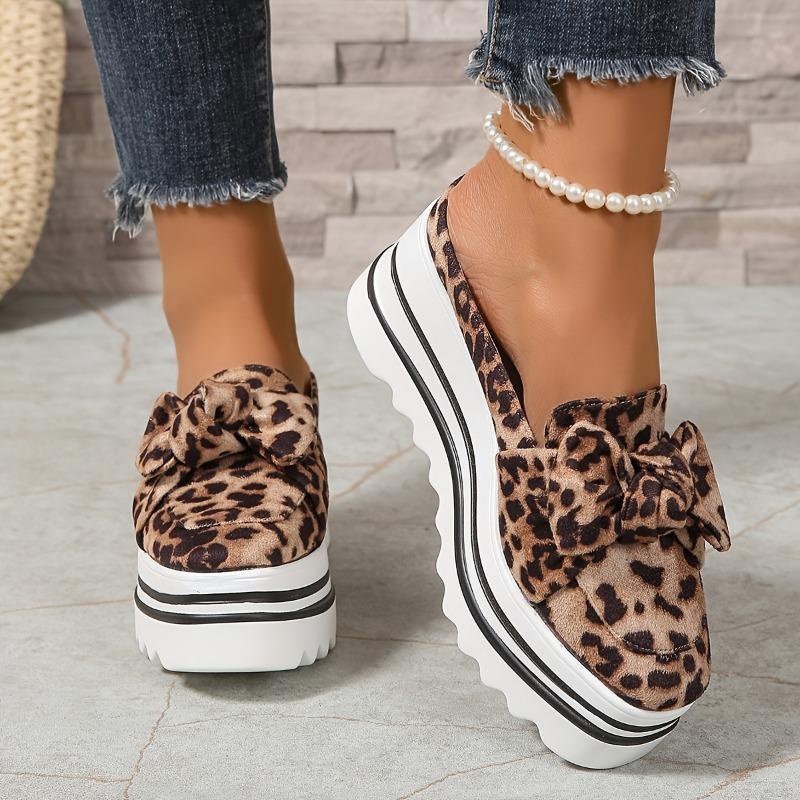 Women's Slip-On Round Toe High Heel Half-Calf Slippers - Soft Fabric Upper & PU Sole, Thick Cushioned Insole, Comfortable Indoor/Outdoor Casual Shoes