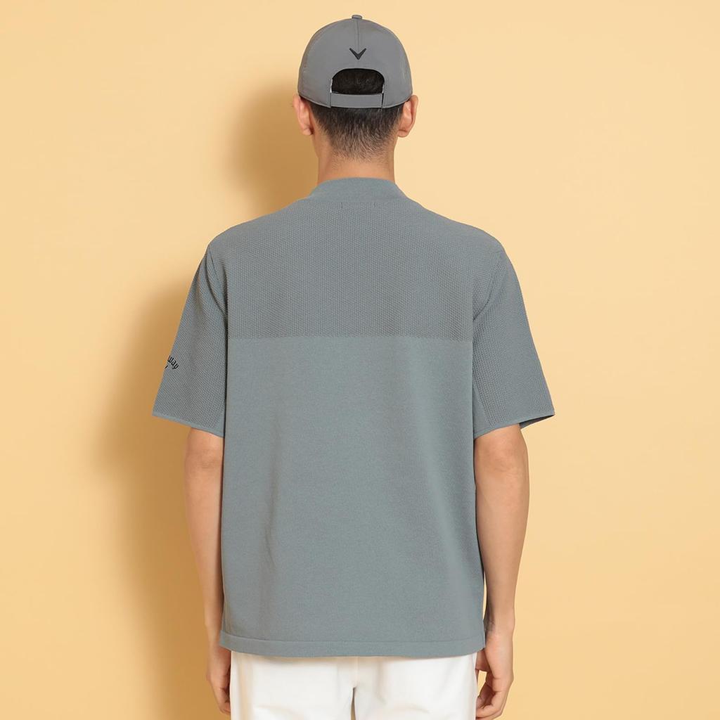Short Sleeve Knit Mock Neck Shirt Golf C25134103 M [Callaway] Men's (Oversized Silhouette) / / 1021_Gray