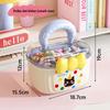 Portable Storage Box with Lid Grid Children's Hair Accessories Desktop Plastic Jewelry Transparent Double-layer Creative Cute Storage Box