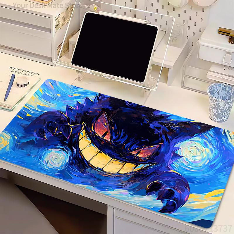 Anime Gaming Speed Mouse Pad P-Pokemon Gengar Gamer Cabinet Mouse Mat Keyboard Designed specifically Mousepad Computer Desk Mat