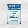 Funny Doctor Office Parking Sign Metal Tin Plaque Indoor Outdoor Wall Art Decor
