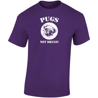 Pugs Not Drugs Funny Pug Dog Puppy Rescue K9 Cute Gift T Shirt