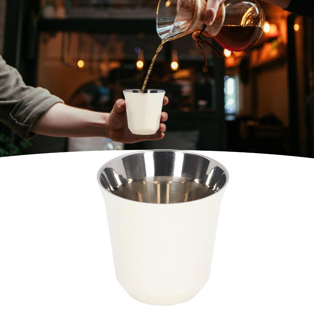 Double Layer Coffee Mug 304 Stainless Steel Water Cup Unbreakable Travel Coffee Cup  Camping