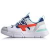 New LINING Mark Casual Shoes Women's Low Top White Blue Red AGCQ054-1