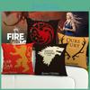 Game Of Thrones Themed Cotton Linen Pillow Cover For Winter Decor Sofa Home Car