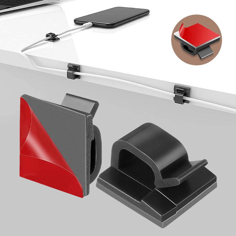 

50 шт. Держатель шнура Зажимы для проводов Кабельные зажимы Многоцелевой органайзер для шнура Управление проводами