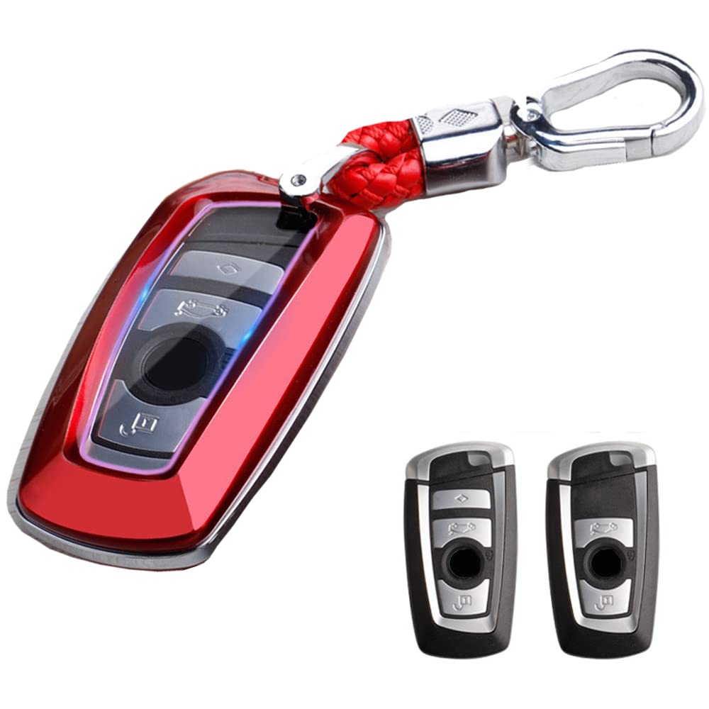 [LETINGFAR] Key Case for BMW Smart Key Case Key Cover BMW-3-A-YK-24-GH красный