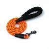 Dog leash Night reflective nylon round rope Foam dog leash Medium and large dog chain Multi-colored products