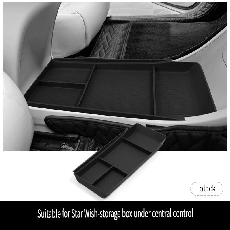 For Geely Xingyuan EX2 2025-2026 Under Central Console Storage Box with Water Cup Holder & Tissue Box Interior Tidy Accessories
