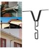 Iron Rain Chain Adapter Black Gutter Adapter V Shaped Hook  Exterior Installation