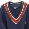 NAUTICA 90s Old Tilden Long sleeve V neck sweater XL Navy knit Men's Used