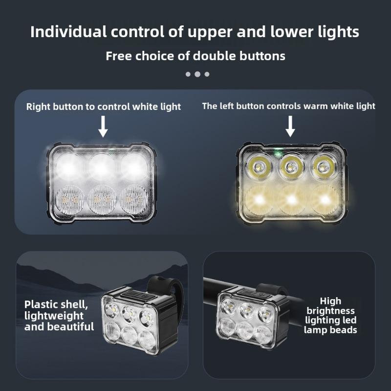 USB Rechargeable Bicycle Light Set Ultra Bright LED Headlight and Taillight for Night Cycling Safety