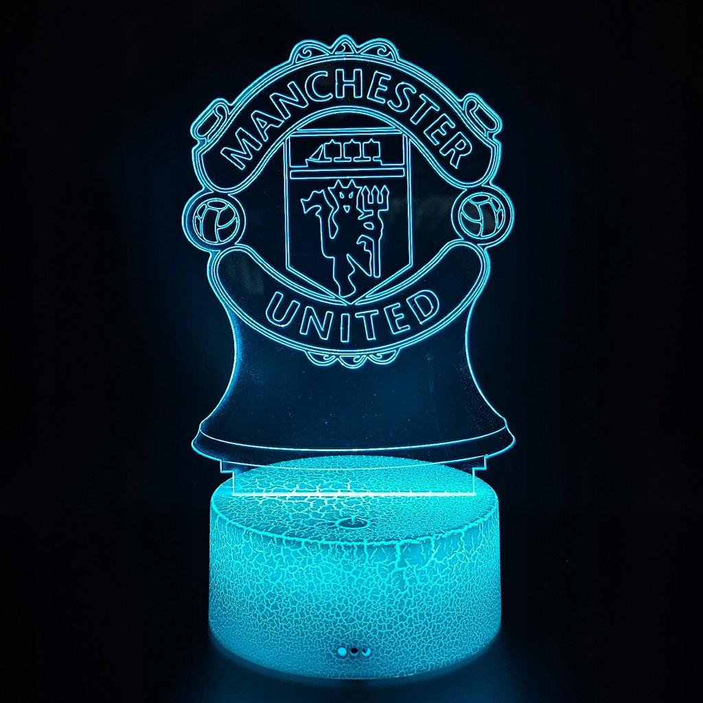 Manchester United Coat Of Arms Children's Night Light 16 Led 3D + Remote Control