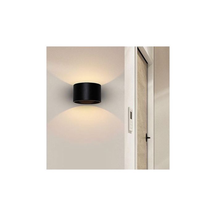 Applique murale LED Noir 8W (Eq. 64W) 4200K Diam. 100mm