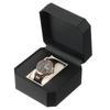 Uxcell Watch Storage Case, 1 Piece, PU Leather Portable Watch Case, Men's & Women's Gift, Birthday & Anniversary, Black